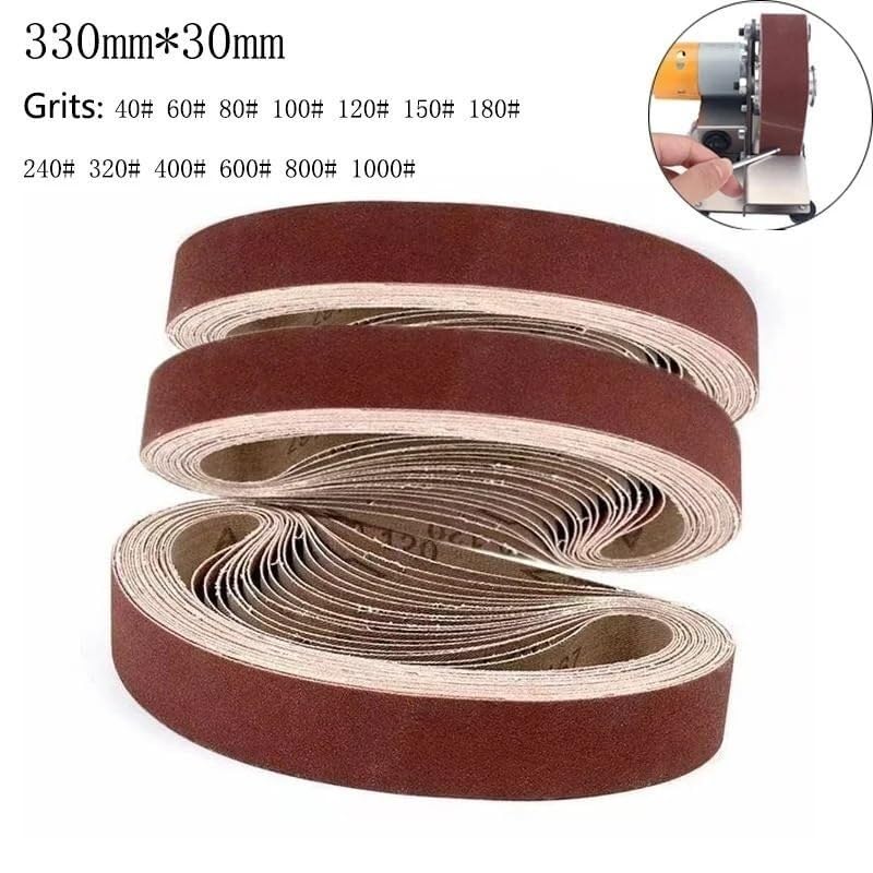 Szlifierka taśmowa Taśmy szlifierskie 5 sztuk/zestaw 330x30 mm 40-800 Grysy ścierne do polerowania drewna i metalu | Grits 600