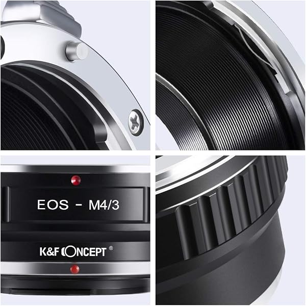 K&F CONCEPT Bague Adaptation Objectif Compatible avec Objectif compatibile Con Canon EF/EF-S vers Boîtier M4/3, EOS-M4/3 - 4