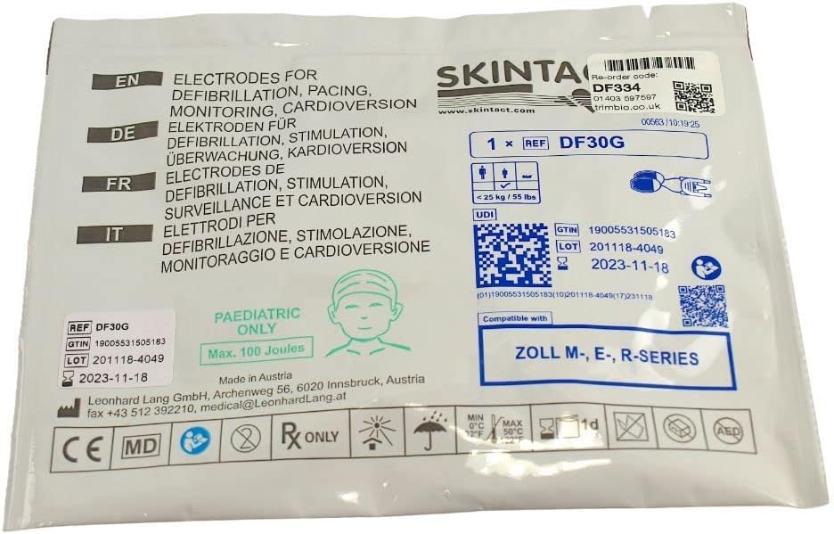 Paediatric Defib Pads - Compatible with Zoll E, M & R Series