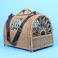 Amazon | SAQIANRE ペットキャリー 藤製 ペット キャリー 犬 キャリー