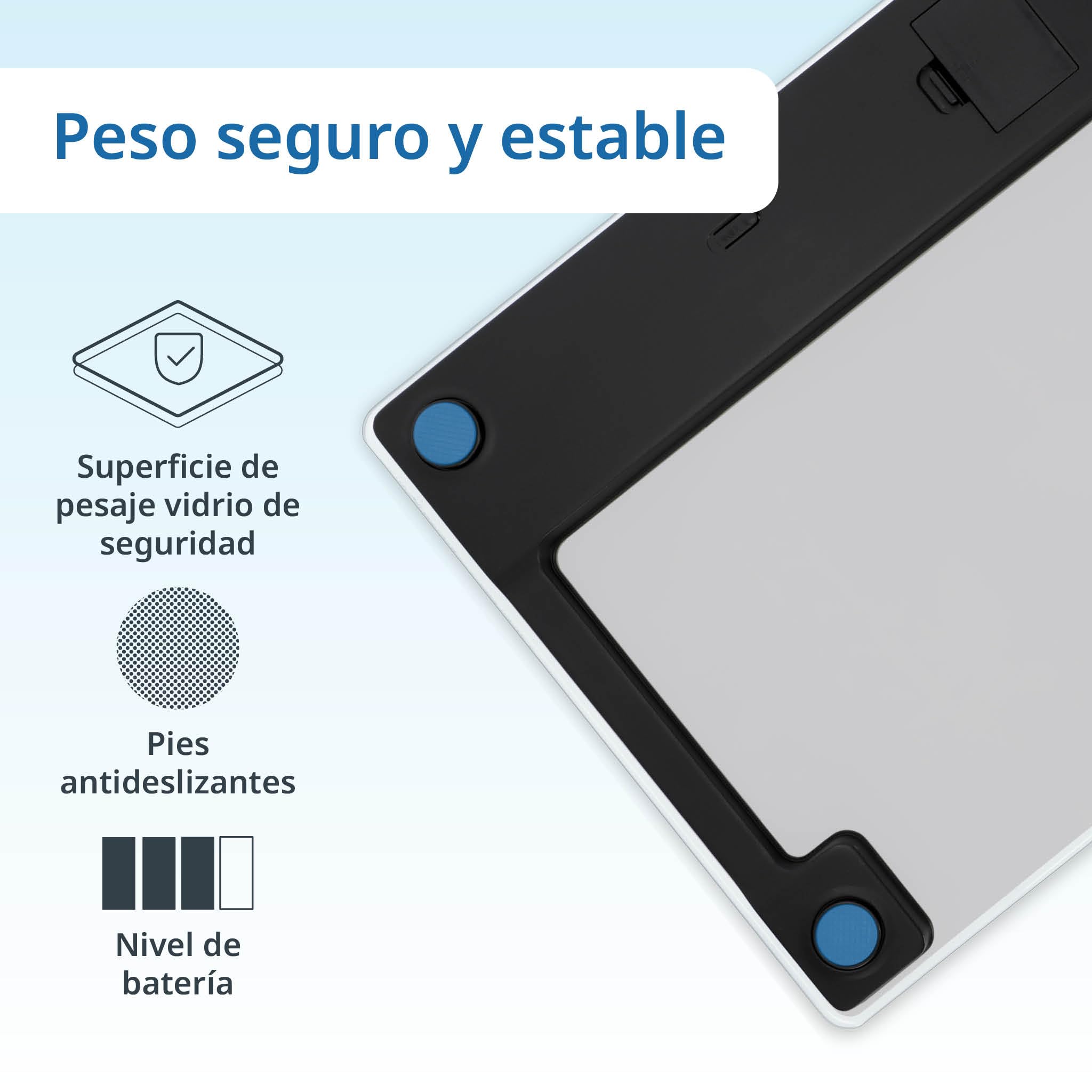 ADE Báscula de baño digital con gran capacidad de carga de hasta 220 kg | balanza peso corporal precisa con dígitos luminosos XXL | gran pantalla | superficie de pesaje extragrande | gris