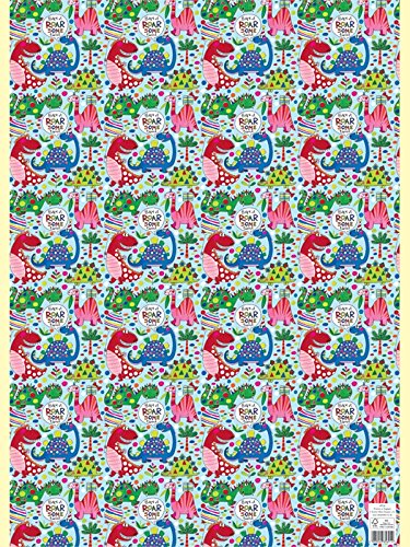 Rachel Ellen Happy Dinosaurs su carta regalo blu