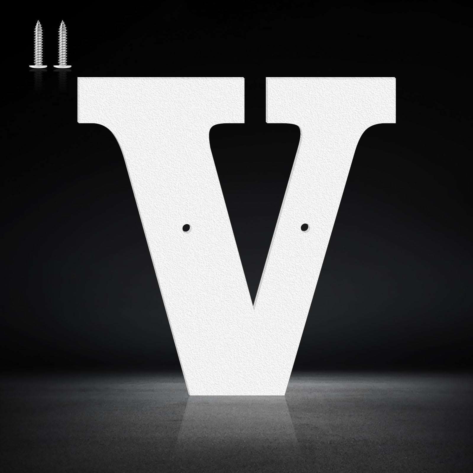 5 Inch White Metal House Numbers and Letters, Garden Door Mailbox Decor Numbers With Nail Kit, Modern Address House Numbers, Applicable to Apartments