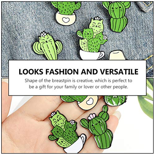 Brooch Cactus Cat Set 6PCS d'insignes fantaisie pour customisation