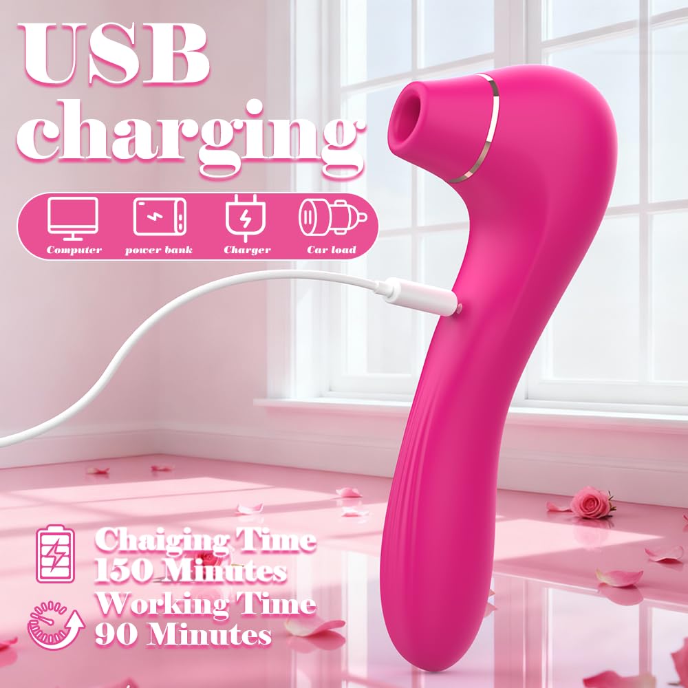 BLBK Vibratoreper Donna Clotoride Professionale Wireless, succhia clotoridea per donnaVibratore Clitoride-Per-Donna Squirt, 10 * 10 modalità di frequenza,Succhia-Clotoride sex toys Donne Coppie
