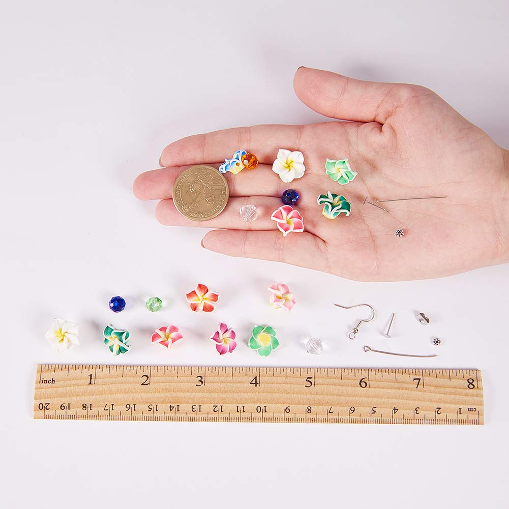 SUNNYCLUE 200 Perline In Argilla Polimerica Fai Da Te - 4 Forme: Stella, Cuore, Fiore, Taiji - Per Gioielli E Craft