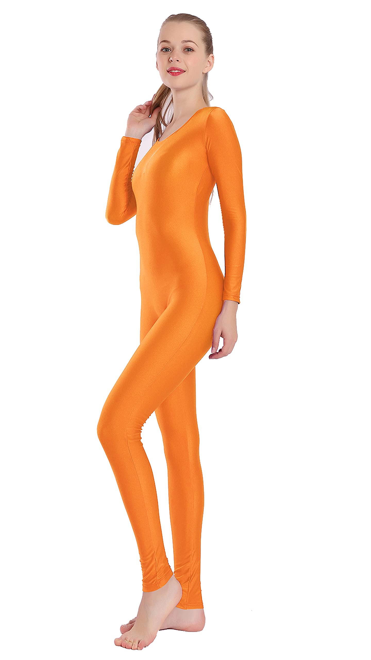Adult Long Sleeve Plus Size Unitard for Women One Piece Dance Bodysuits 1201