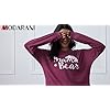 MODARANI Comfy Cute Shirts Long sleeves Be Kind Casual Tunic Tops Red Blouse Crew Neck XXL