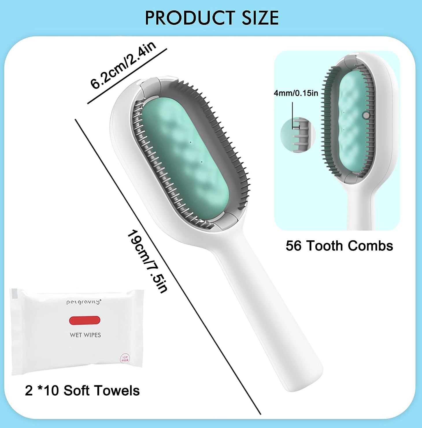 Spazzola Per Gatti Con Acqua - 4 In 1, Autopulente, Per Toelettatura Comoda - Foto 3