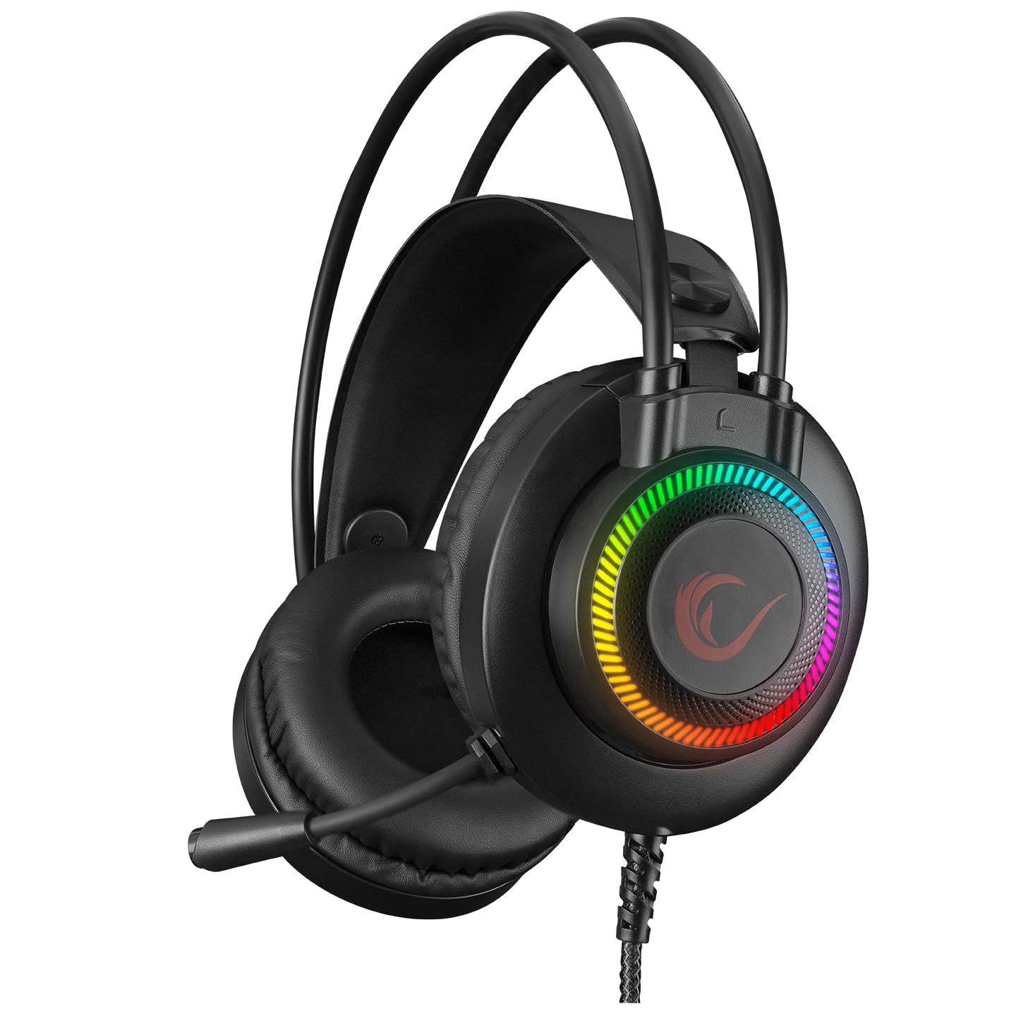 Rampage X-Jammer Wired Gaming Headset – 50mm Drivers, Powerful Stereo Sound, Flexible Mic, Noise Reduction Ear Pads, Rainbow LED, 3.5mm + USB, Multi-Platform Compatibility-image-32