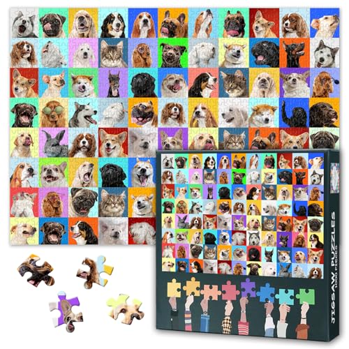 Rompecabezas de perros de 1000 piezas ideal para animar tu próxima noche de juegos