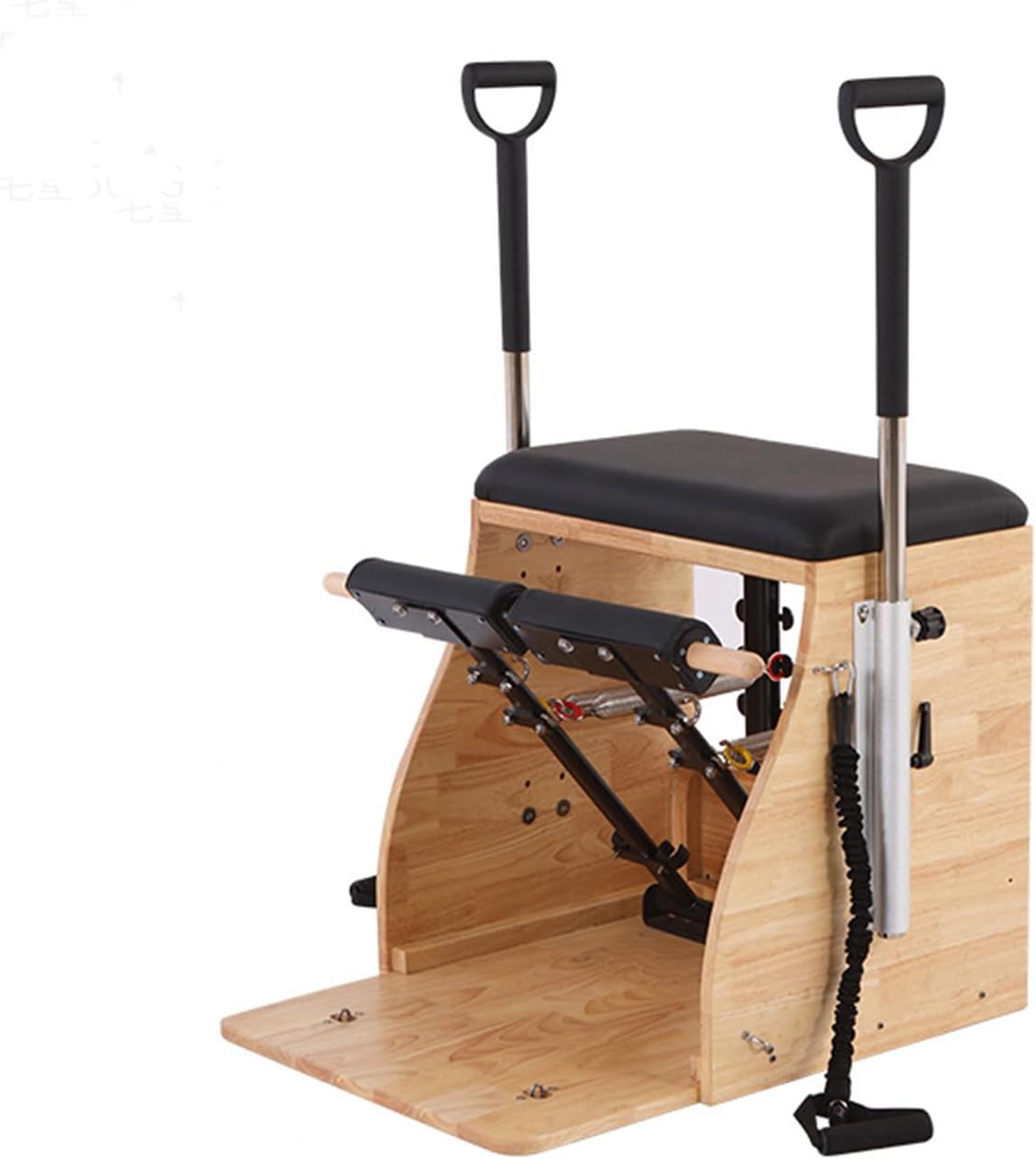 Professional Pilates Stability Chair with Split Pedals & Handles, Versatile Combo Reformer for Home & Studio, Pilates Exercise Equipment for Strength & Flexibility