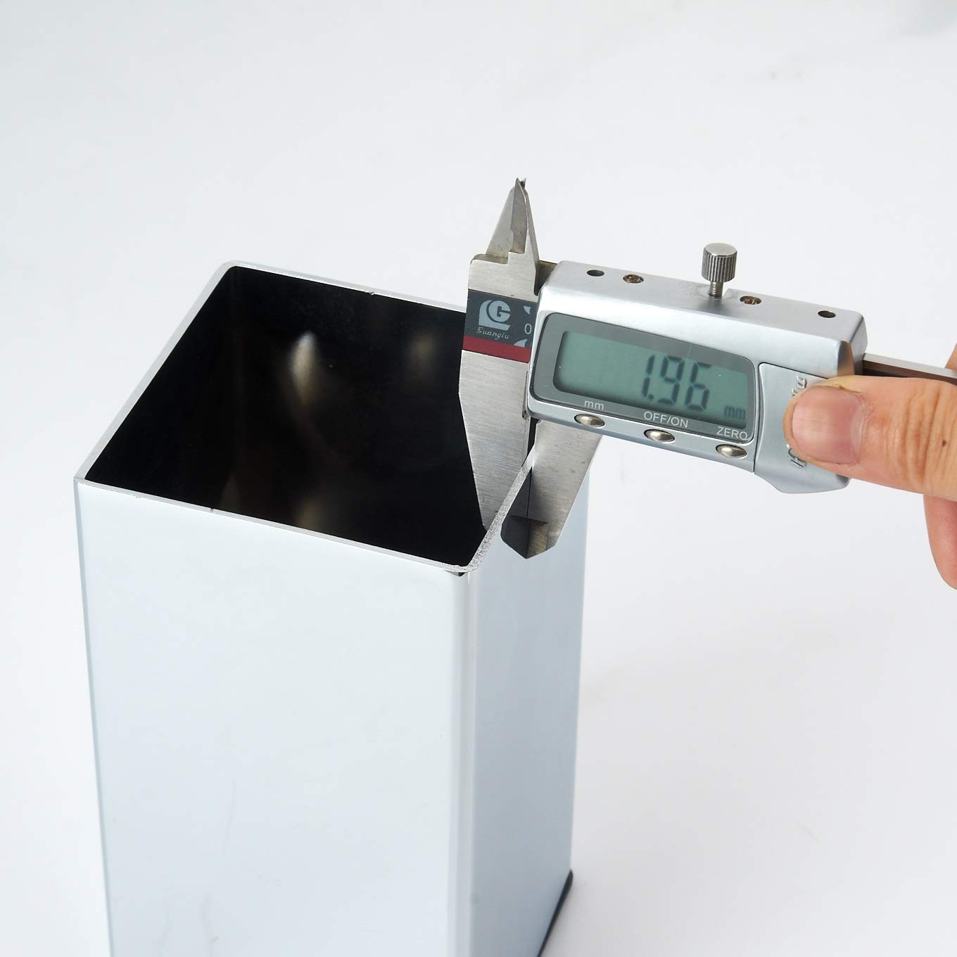 BGL Porta scopino quadrato in acciaio inox (cromato)