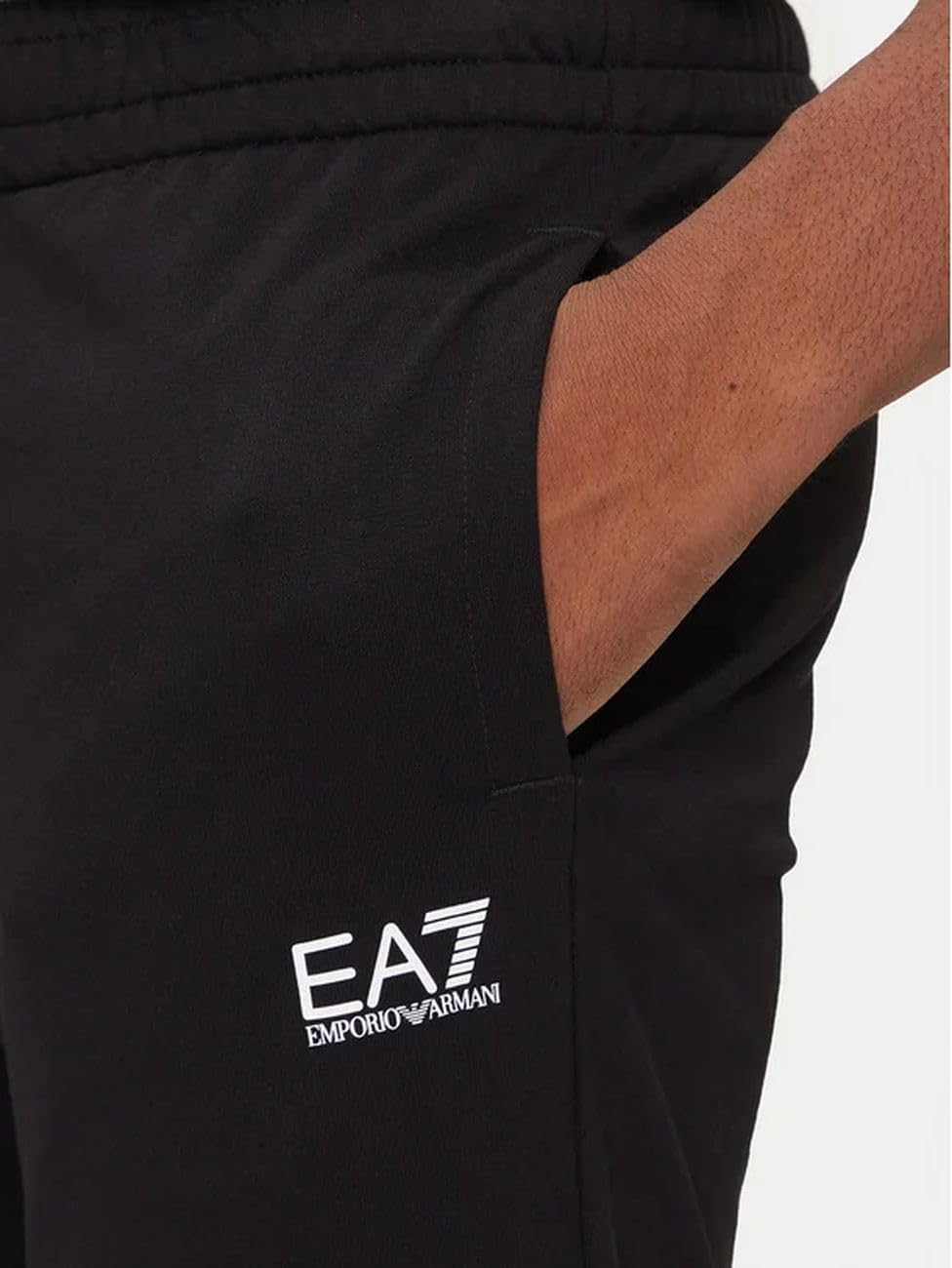 EA7 Męski Dres Z Logo Na Klatce Piersiowej I Zamkiem Błyskawicznym, Black