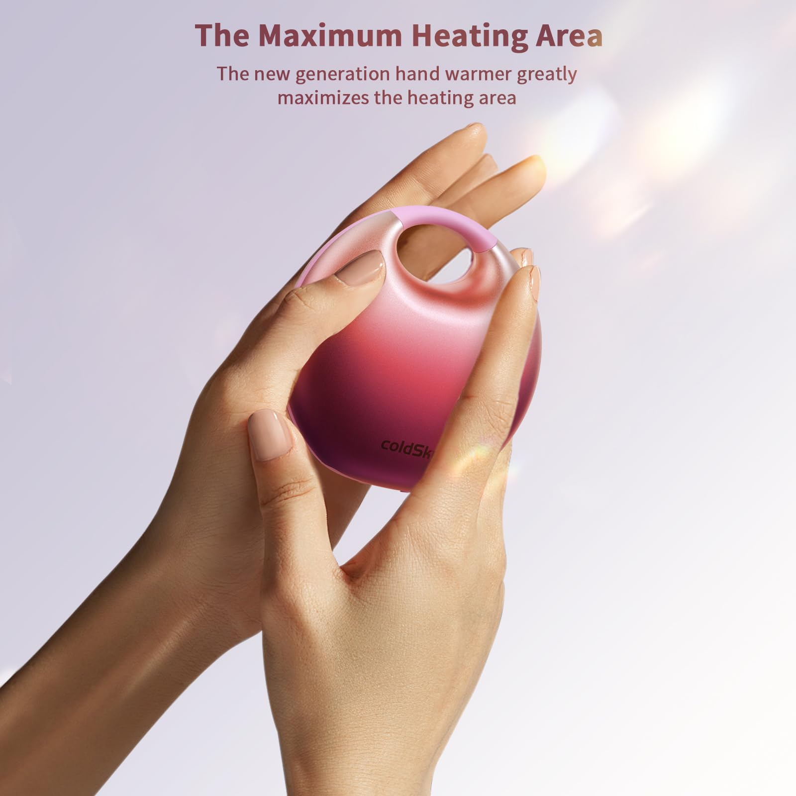 Rechargeable Hand Warmers Tote-Style Electric Hand Warmer with 3 Heating Levels, 4000mAh Battery, Portable Heater Gift for Women, Christmas, Camping, Skiing, Hunting