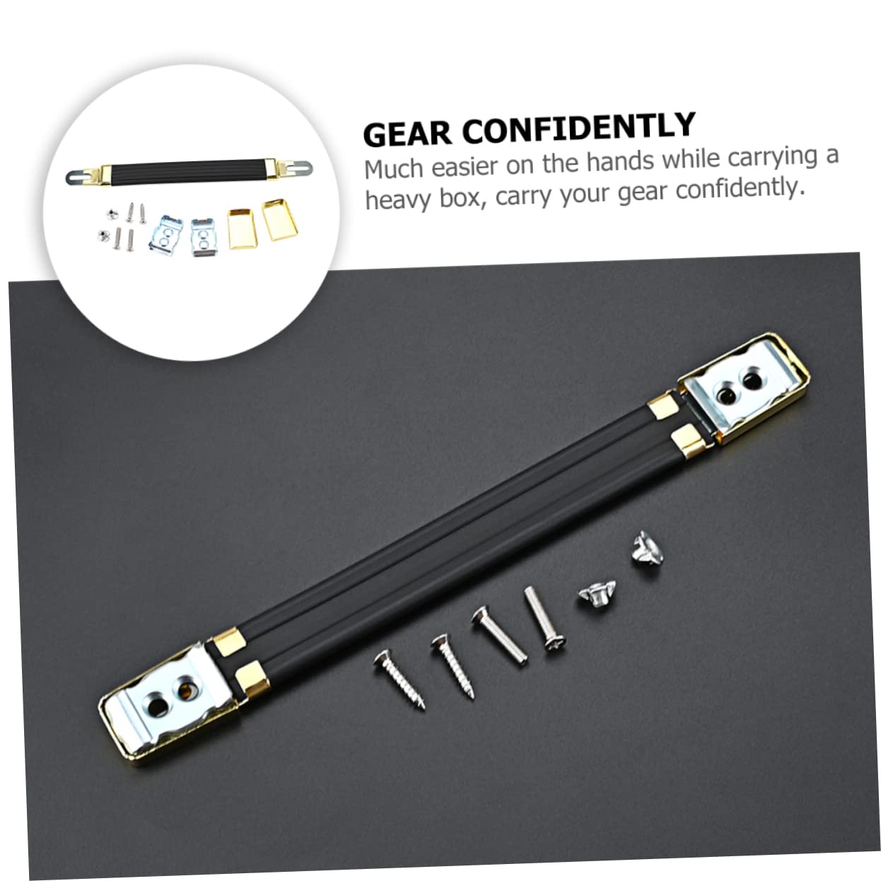 OSALADI Maniglia per Amplificatore Viti e Cinghia Resistente in Pvc per Casse Acustiche da Esterno, Accessorio Professionale Leggero e Salvaspazio per Trasporto Sicuro e Comodo
