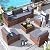 Poteban Patio Furniture Set, 7 Pieces Outdoor Modular Conversation Set Wicker Sectional Sofa for All Weather Rattan Patio Couch for Porch Garden Backyard Balcony Poolside (Grey)