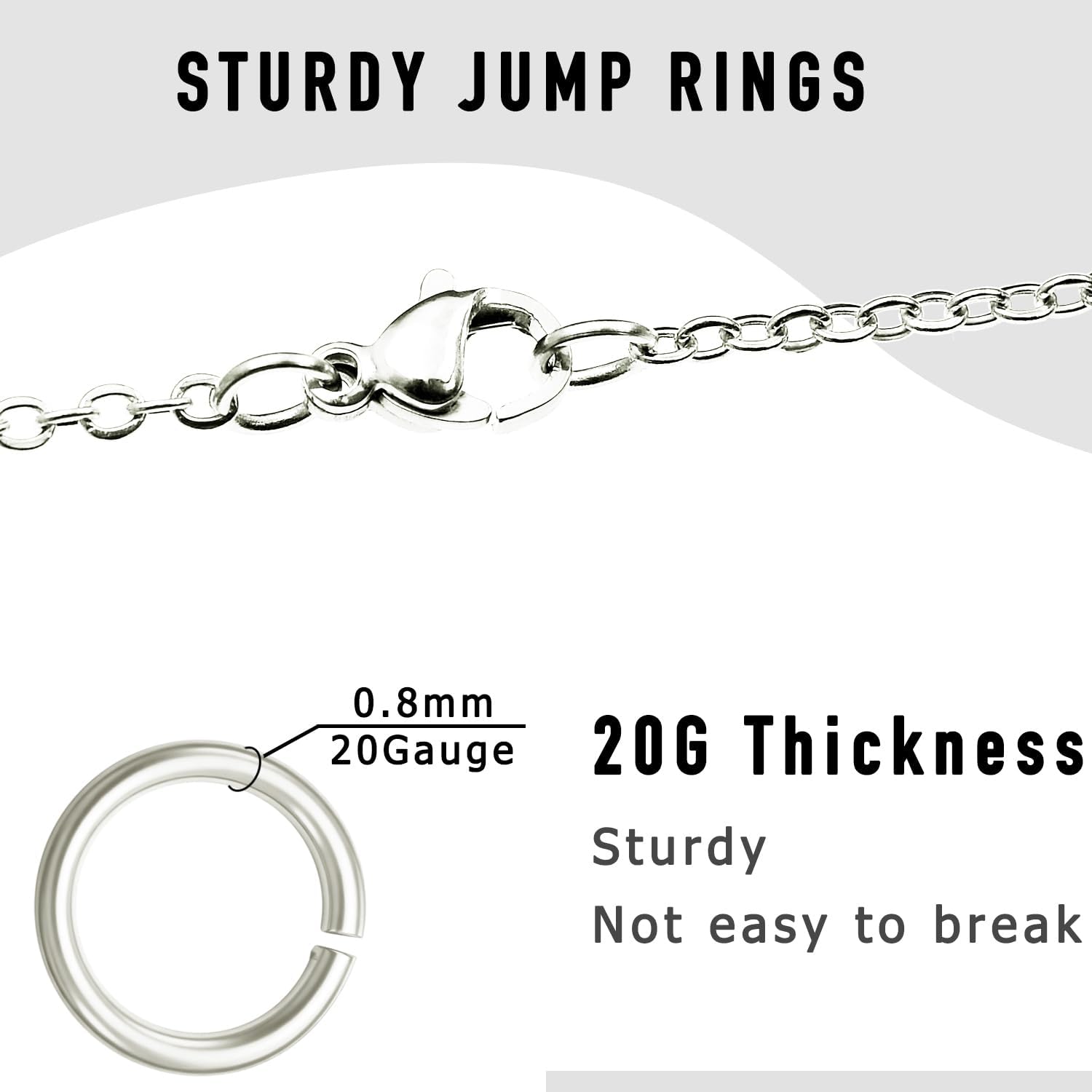 300PCs Silver Jump Rings for Jewelry Making, 4mm 5mm 6mm 7mm, Earring Bracelet Necklace Finding & Supplies (Sterling Silver Plated) - Image 3