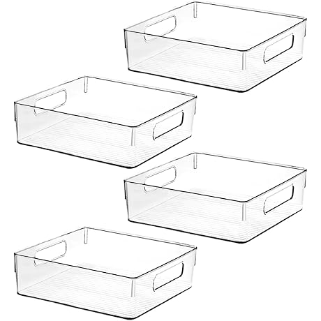 Clear Storage Trays for Organizing