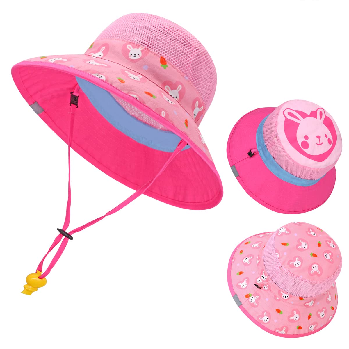 jeragueKids Toddler Baby Summer Bucket Sun Hat Breathable Adjustable Fisherman Hats