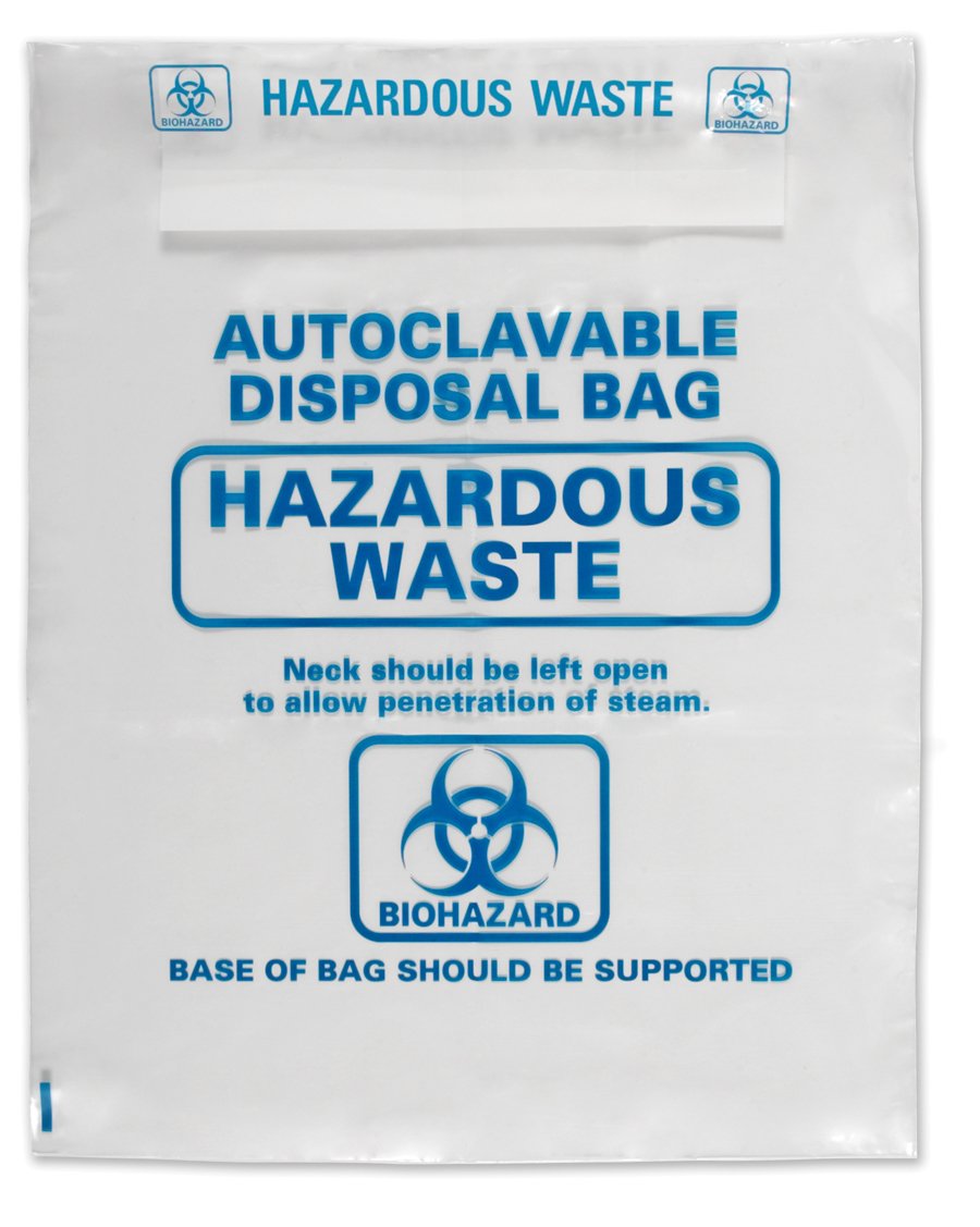 Heathrow Scientific HD1002A - Bolsa desechable de riesgo biológico (polipropileno, 660 mm x 310 mm, 200 unidades)