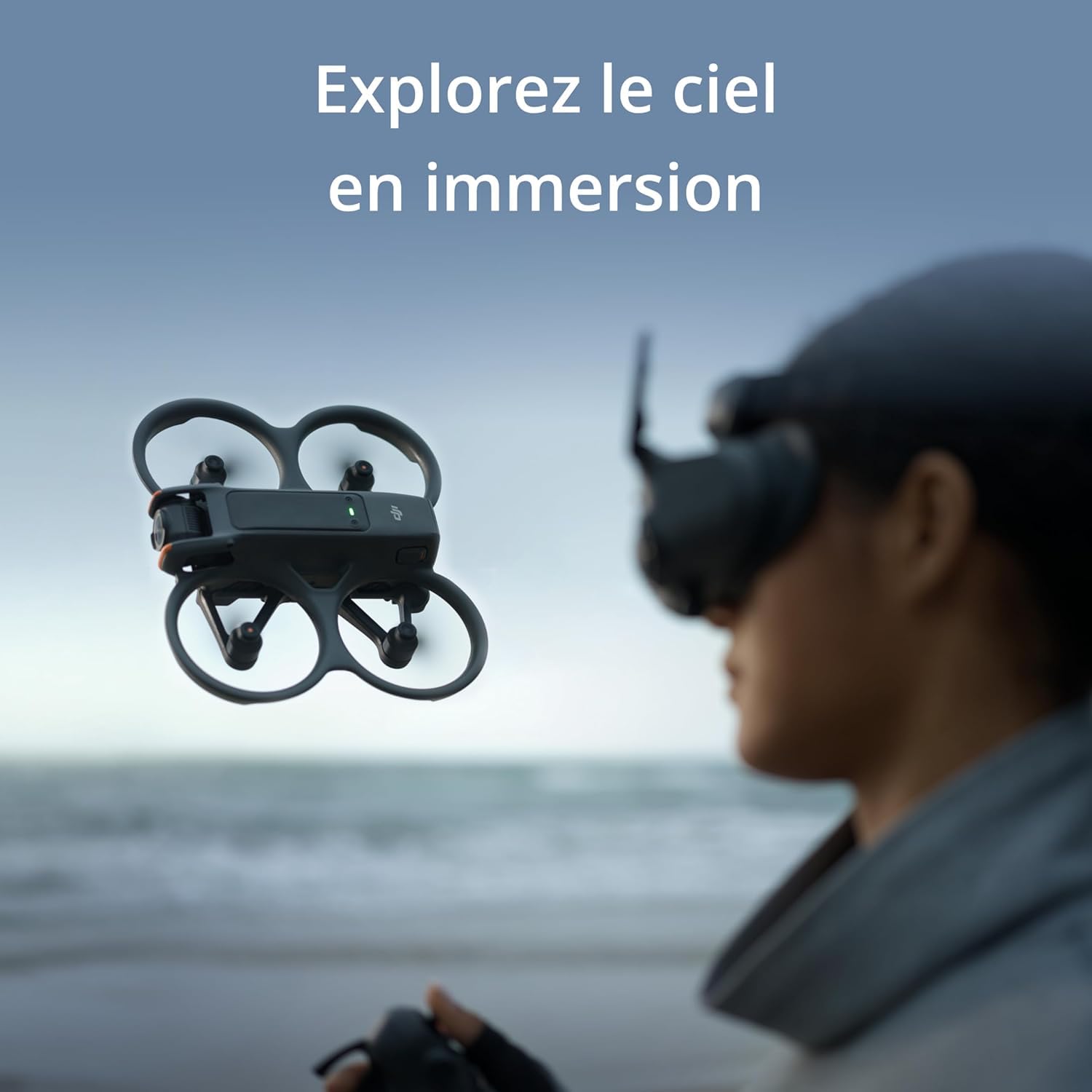 DJI Avata 2 (Solo el dron), dron FPV con cámara 4K, Vuelo inmersivo, Protector de hélices Integrado, Sencillo Flip/Roll, Campo de visión superamplio de 155°, Compatible con RC Motion 3
