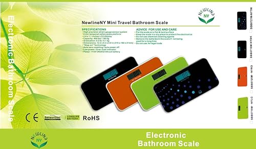 Miniatura 6 de NewlineNY Serie 700 Mini Báscula digital de baño de viaje (sin manga) (onda de moda)