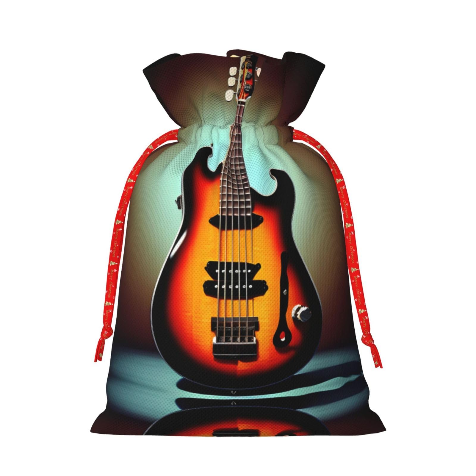 YQxwJL Guitar Bass Music Musical Instrument Print Drawstring Bags, Wedding Gift Bags, Candy Gift Bags, For Holiday Party Present Favor
