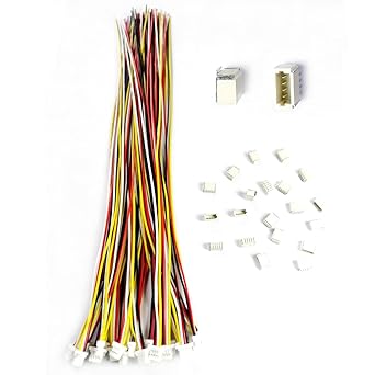 BOJOUL for 20 Sets JST SH 1.0mm 4 Pin Male Connector and 28AWG Female Connector Plug with Wire Cable 20cm