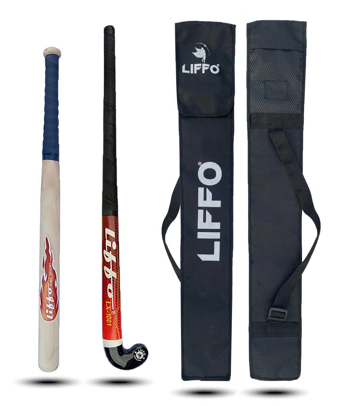 Liffo® Wooden Baseball bat Heavy Duty with Hockey Stick with Cover (B0CNGCLDPW) Amazon Price History, Amazon Price Tracker