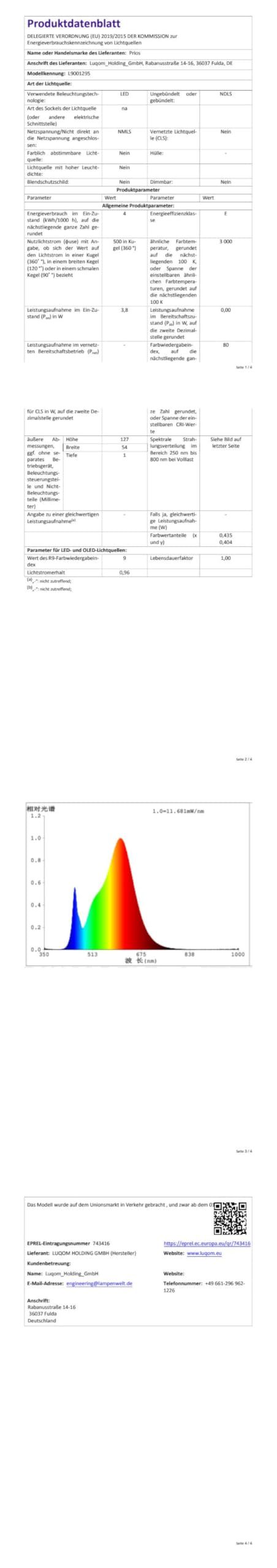 Lucande LED Sockelleuchte mit Bewegungsmelder IP54 60 cm 4,2W