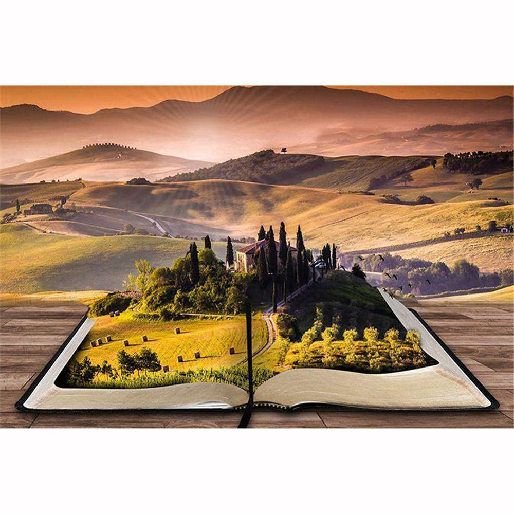 Diamond Painting Full Square Drill Point De Croix Livre forestier,DIY 5D Broderie Diamant Peinture par Numéros Kit,Cristal Strass Adulte/enfant Diamant Art Crafts Home Wall Decor(80x120cm,32x48in)