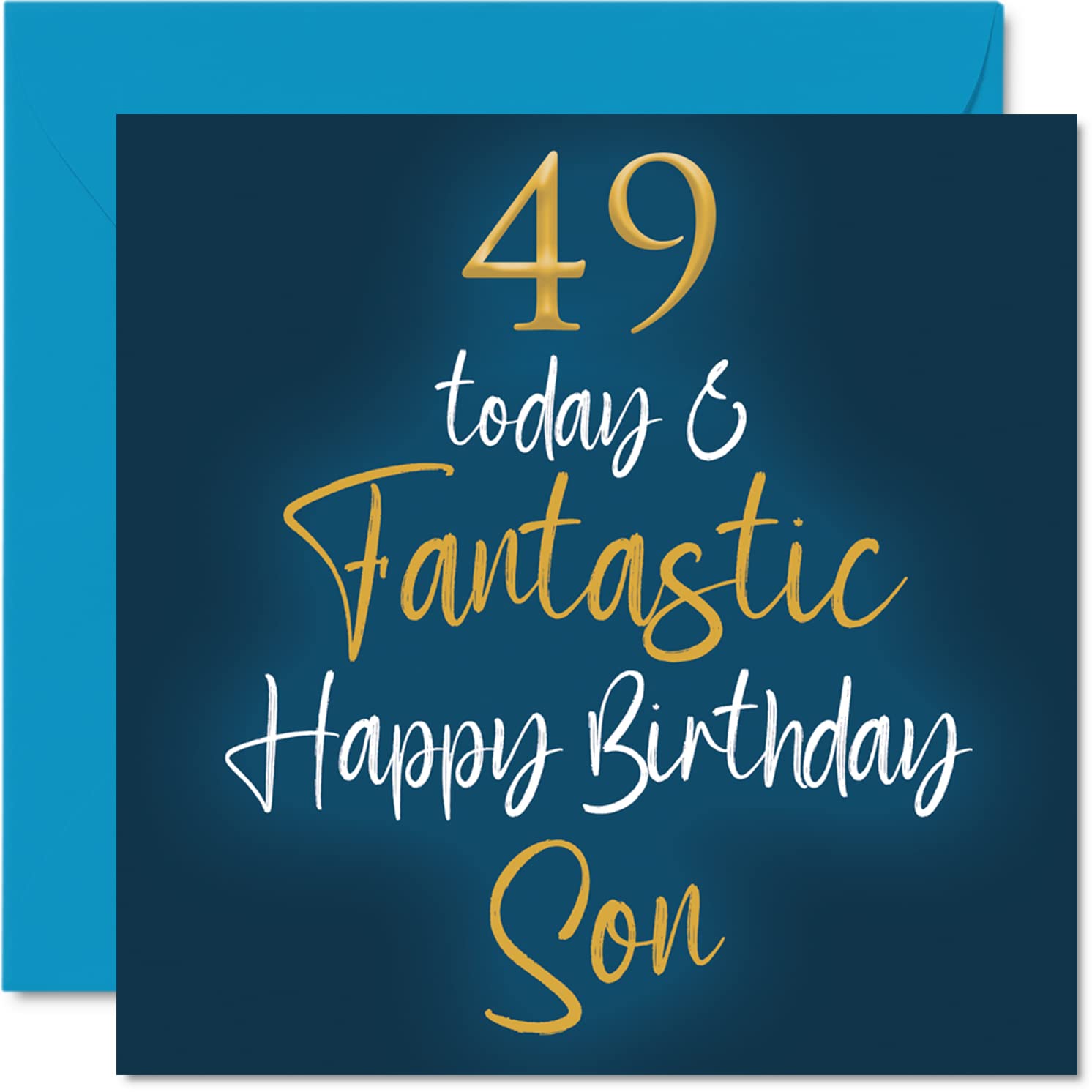 Fantastic 49th Birthday Cards for Son - 49 Today & Fantastic - Happy Birthday Card for Son from Mum or Dad, 145mm Greeting Cards Gift