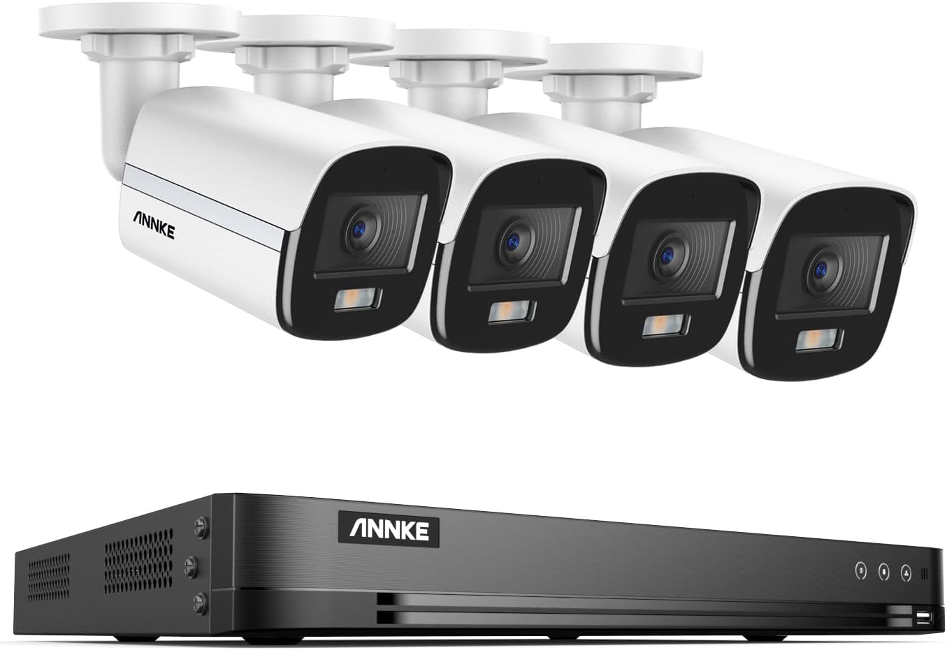 ANNKE 32 Channel H.265+ AI 3K Lite DVR Recorder with NO Hard Drive, 4X 3K Add-on Bullet Cameras with Full Color Night Vision, Built-in Mic, AI Human/Vehicle Detection for Home/Business Surveillance