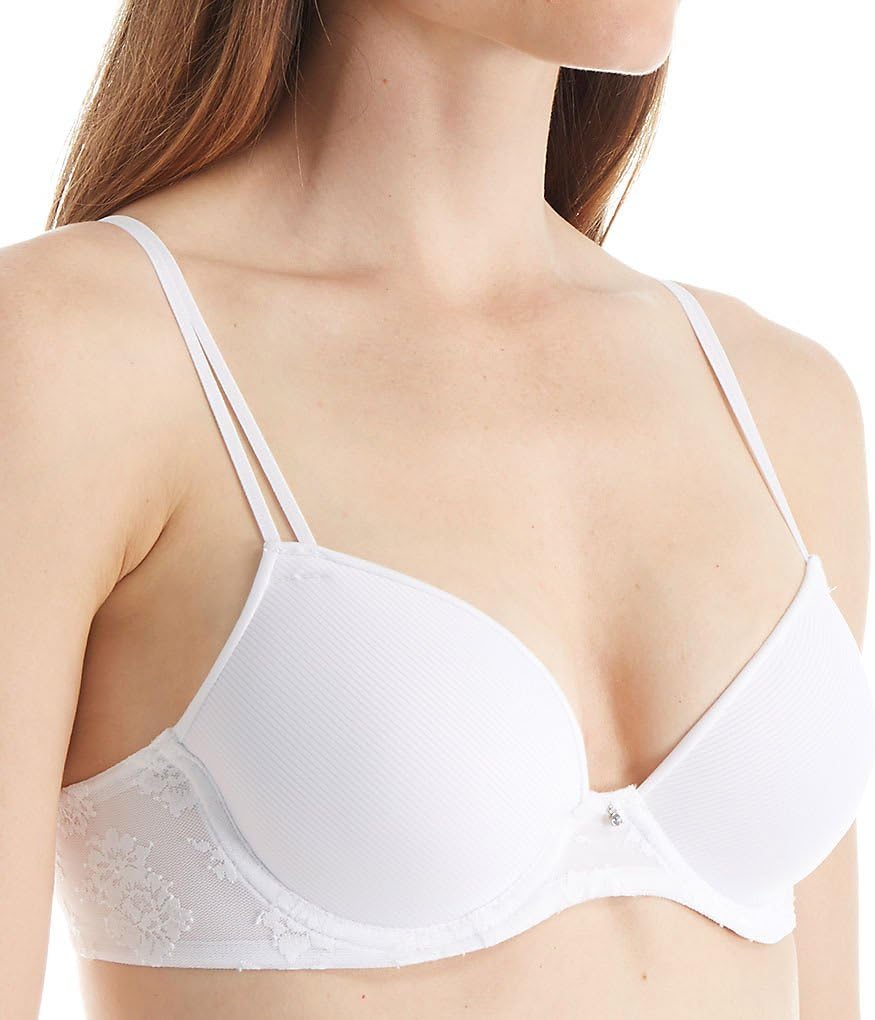 Maidenform Women's Comfort Devoltion Spacer Demi Bra, White, 32D