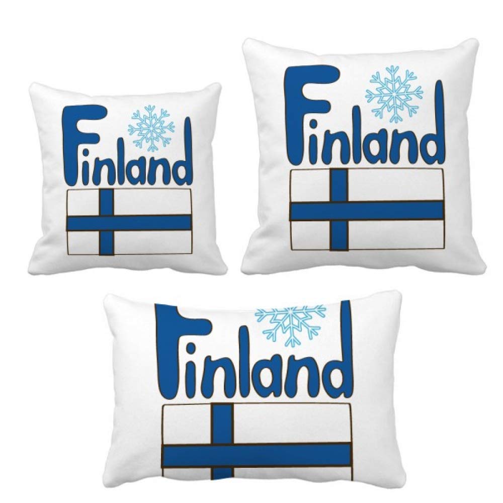 Coussin drapeau Finlande bleu avec insert pour rafraichir un canape terne