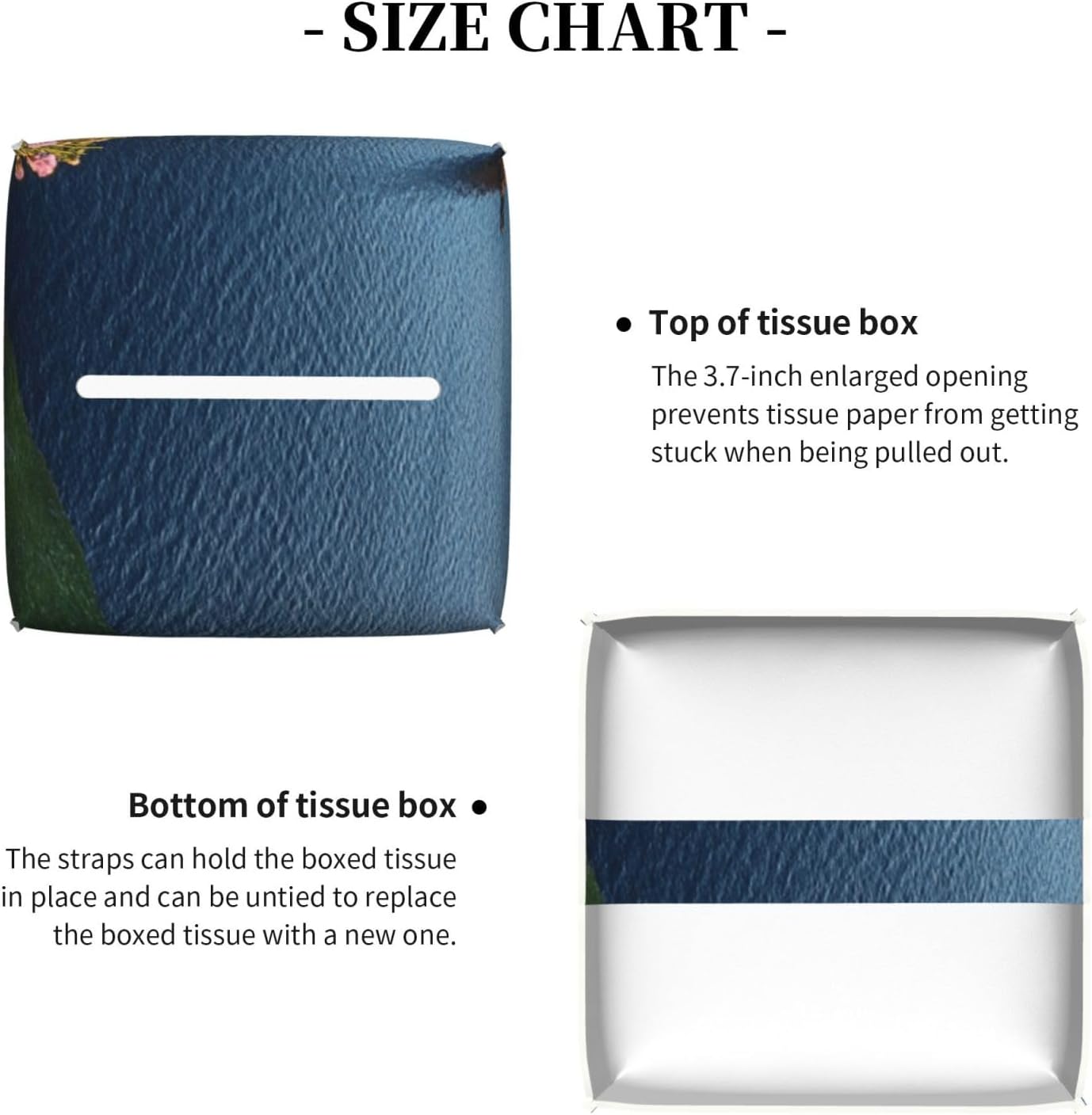 (Ireland Outdoors County Clare The Cliffs) Square Tissue Box Cover Holder Leather Tissue Box Case Decorative Paper Dispenser for Bathroom Bedroom Office Car image 5