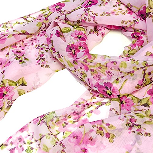 allydrew Fashionable Floral Nature Chiffon Long Scarf4