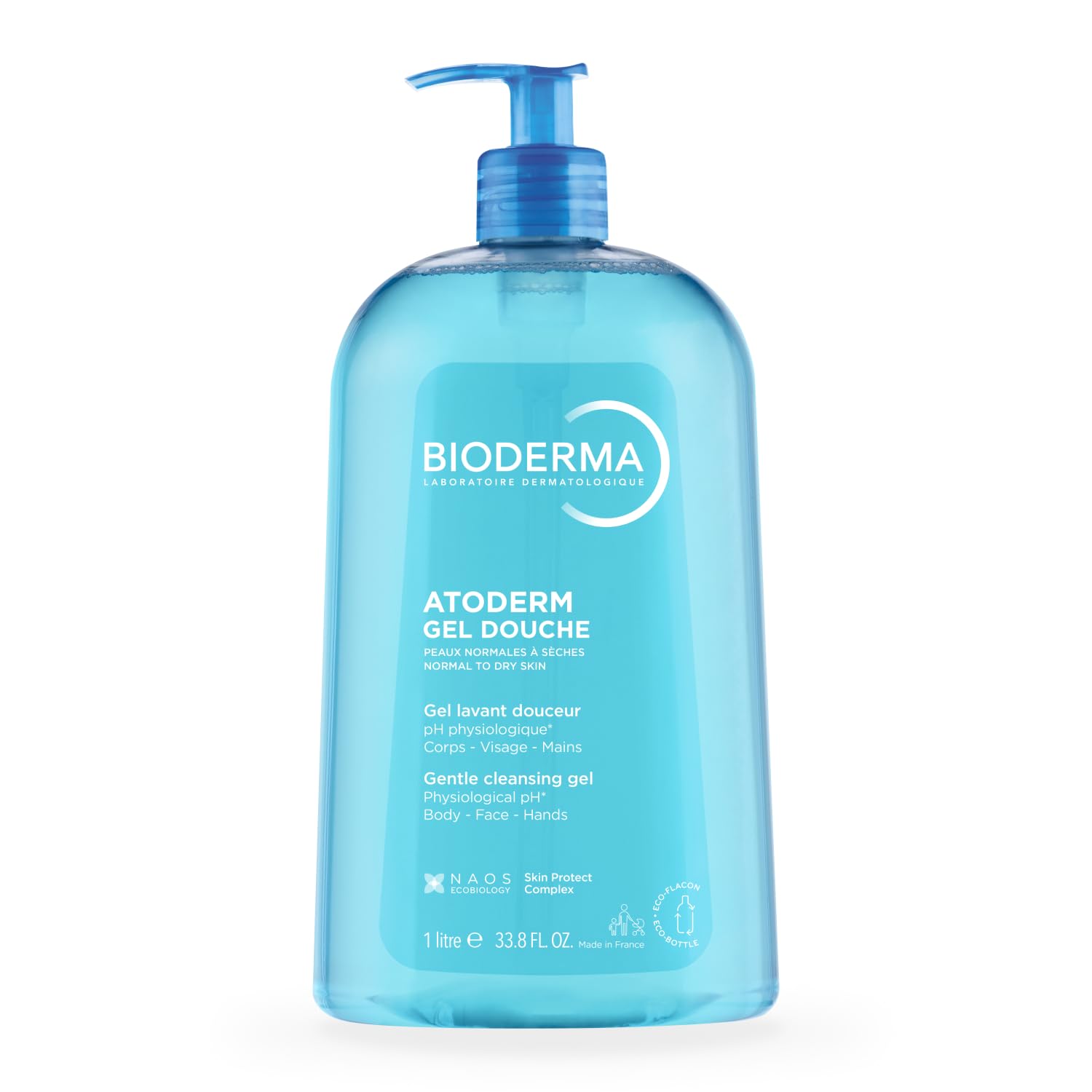 Bioderma Atoderm Shower Gel - Body Wash for Normal, Dry & Sensitive Skin, Gentle Cleanser that Softens & Protects Skin, Soap Free, Subtle Fragrance - 500 ML