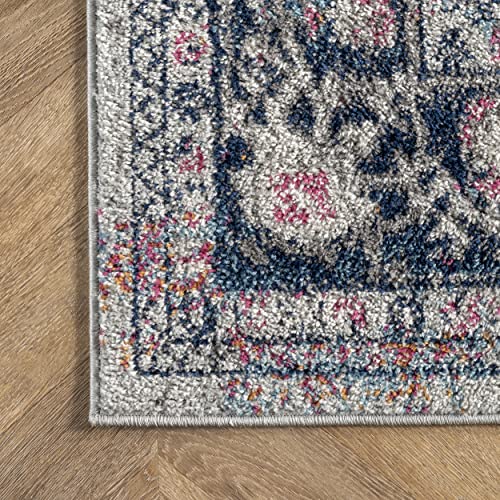 nuLOOM Lilah Tapete Vintage Medallion 8x10 Azul miniatura 5
