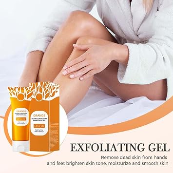 Orange Exfoliating Gel for Face and Body, 2025 New Orange Exfoliating Gel Scrub, Clean Pores Remove Blackheads Exfoliatings Facial for All Skin Types (orange, 1 PCS)