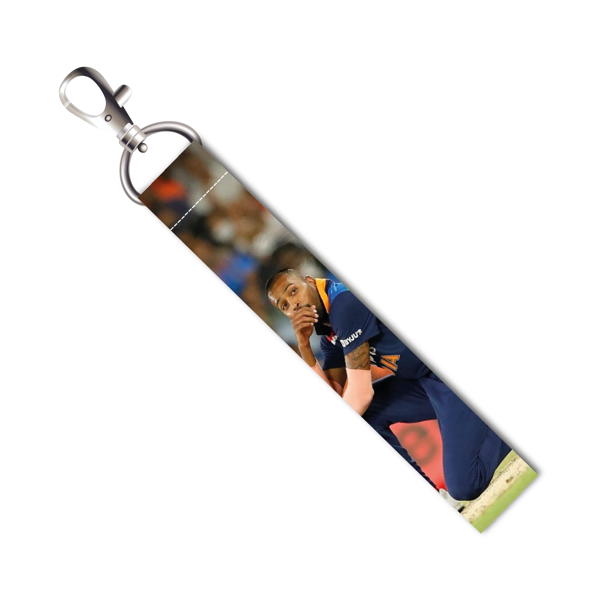 Hardik Pandya Lanyard Tag with Swivel Lobster for Gift Luggage Bags Backpack Laptop Bags L X H 5 X 0.8 INCH-image-2