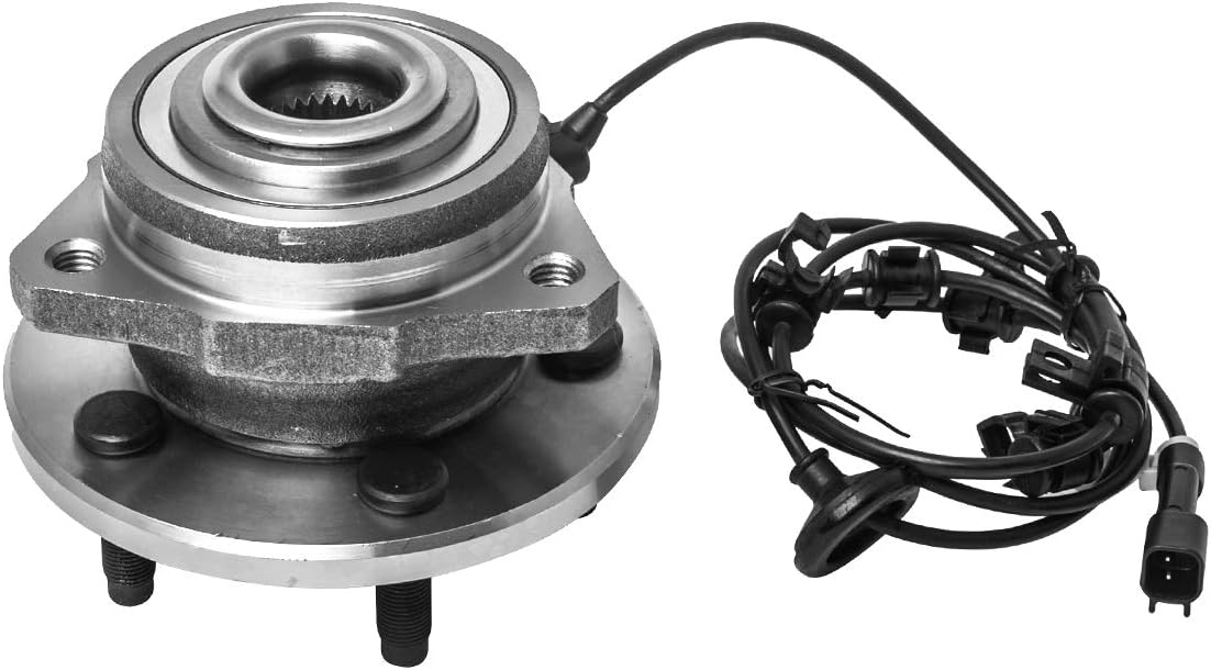 KEYOOG 513176 + 513177 (5 Lug,Fits 4-Wheel ABS Only) Right and Left Front Wheel Hub and Bearing Assembly Fit For 2002 2003 2004 2005 2006 2007 Je-ep Liberty