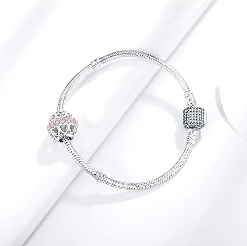 Miniatura 5 de Abalorios de plata de ley 925 para pulseras Pandora con texto en inglés "I Love You to Infinity and Beyond", para esposa, Día de la Madre, Navidad,