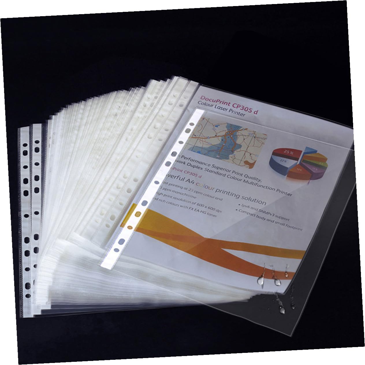 Protectores de Hojas Perforadas A4 100 Unidades Transparentes sin Ácido, Funda para Carpetas de Anillas 11 Orificios, Bolsa Protectora para Documentos Oficina, Escuela y Hogar