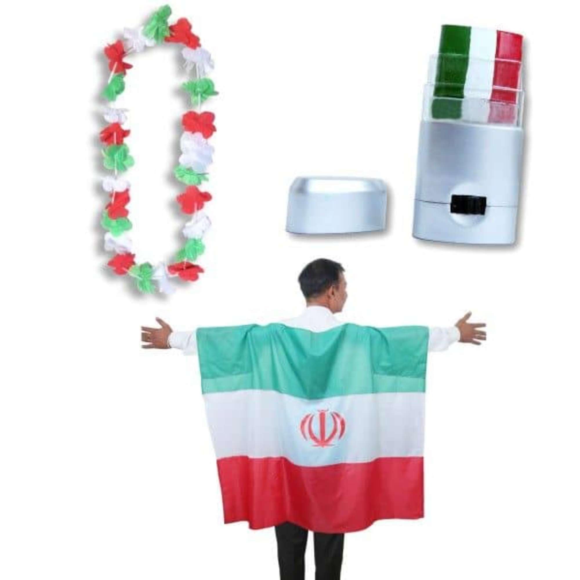 Sonia Originelli Fan-Set Iran Fan-Set 11 - Iranische Fanartikel EM WM Fußball Party Karneval