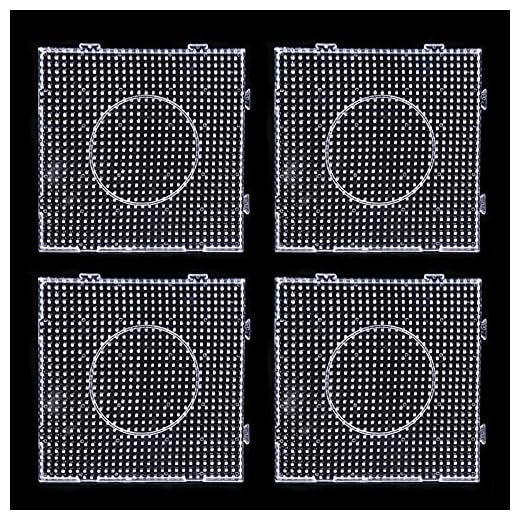 Cyleibe Pärlor Pegboard, 4 st 5 mm stora runda fyrkantiga klara plastklämmor, säkringspärlor