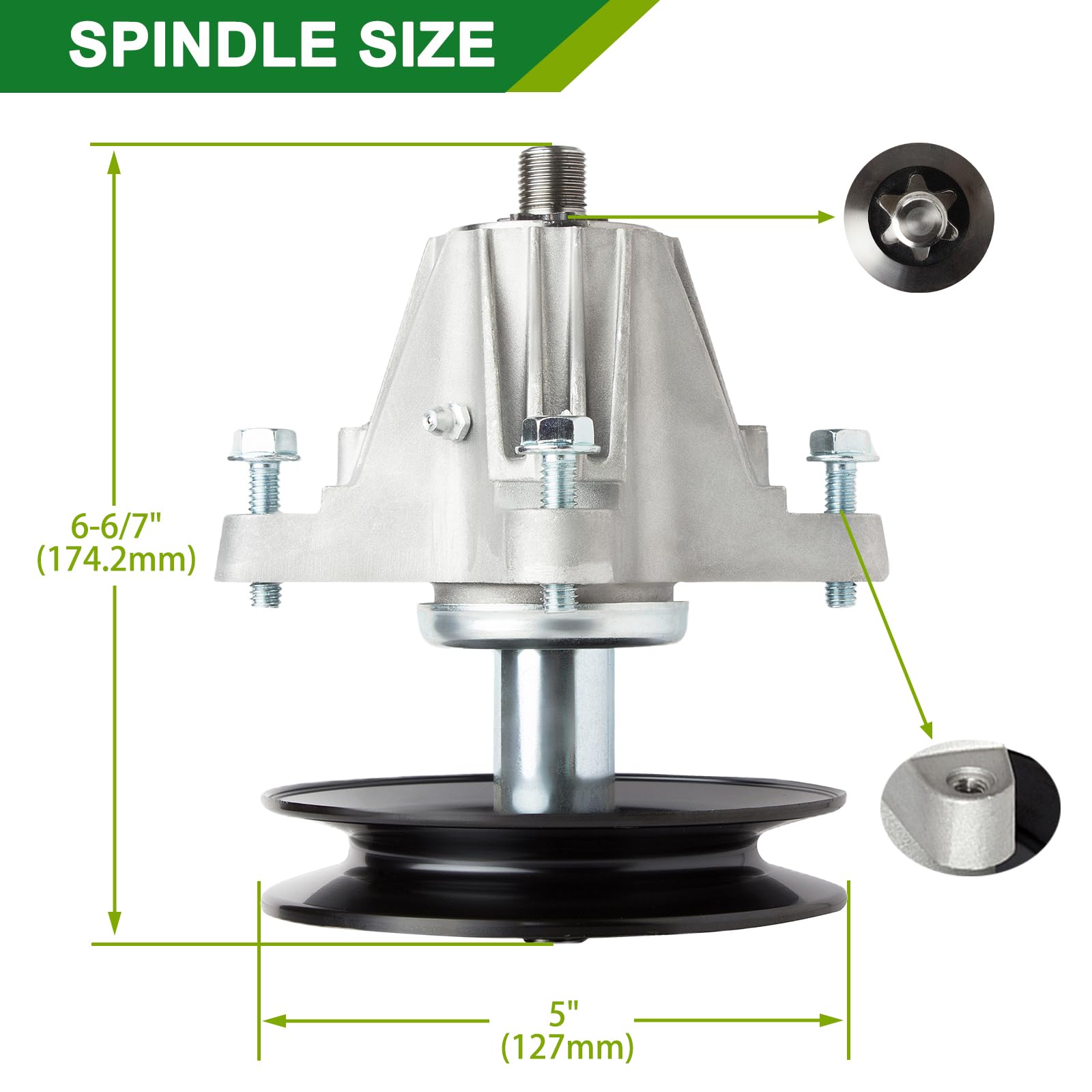 Kit de cuchillas de montaje de husillo de 50 pulgadas para Cub Cadet MTD RZT L50 S50 LX50 SX50 XT1-GT50 ZT1-50 G8200 G8300