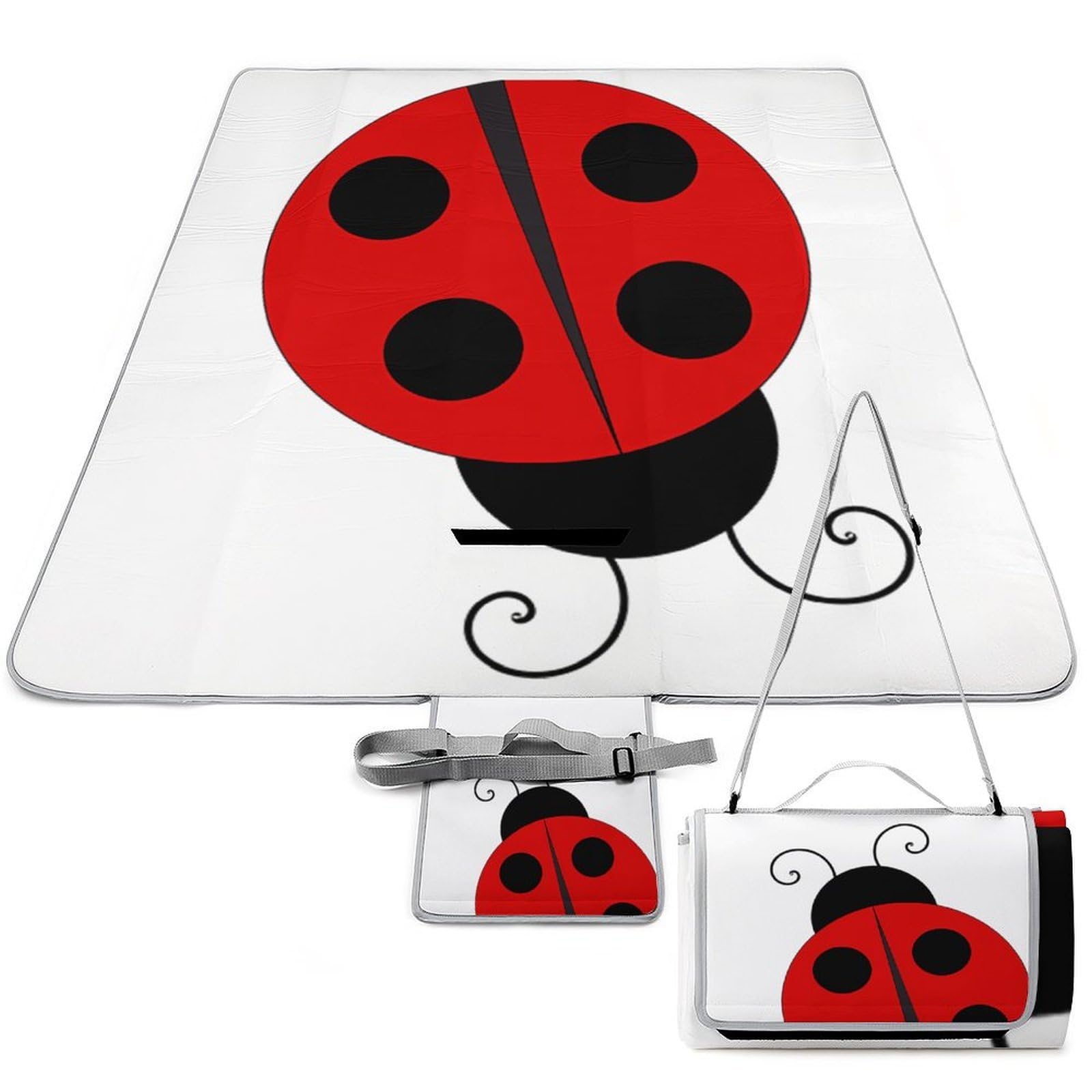 Couverture de pique-nique Ladybug haut de gamme 148 cm imperméable et confortable