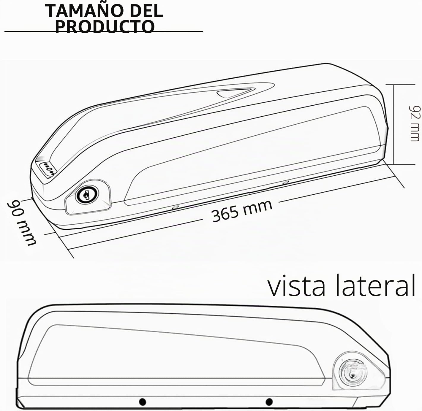 X-go Ebike Batería 48V 10Ah 4Pines Hailong Litio Ebike Batería Encaja para 100W-750W Bicicleta Eléctrica con Cargador (Miliamperios Hora 4500MAh)